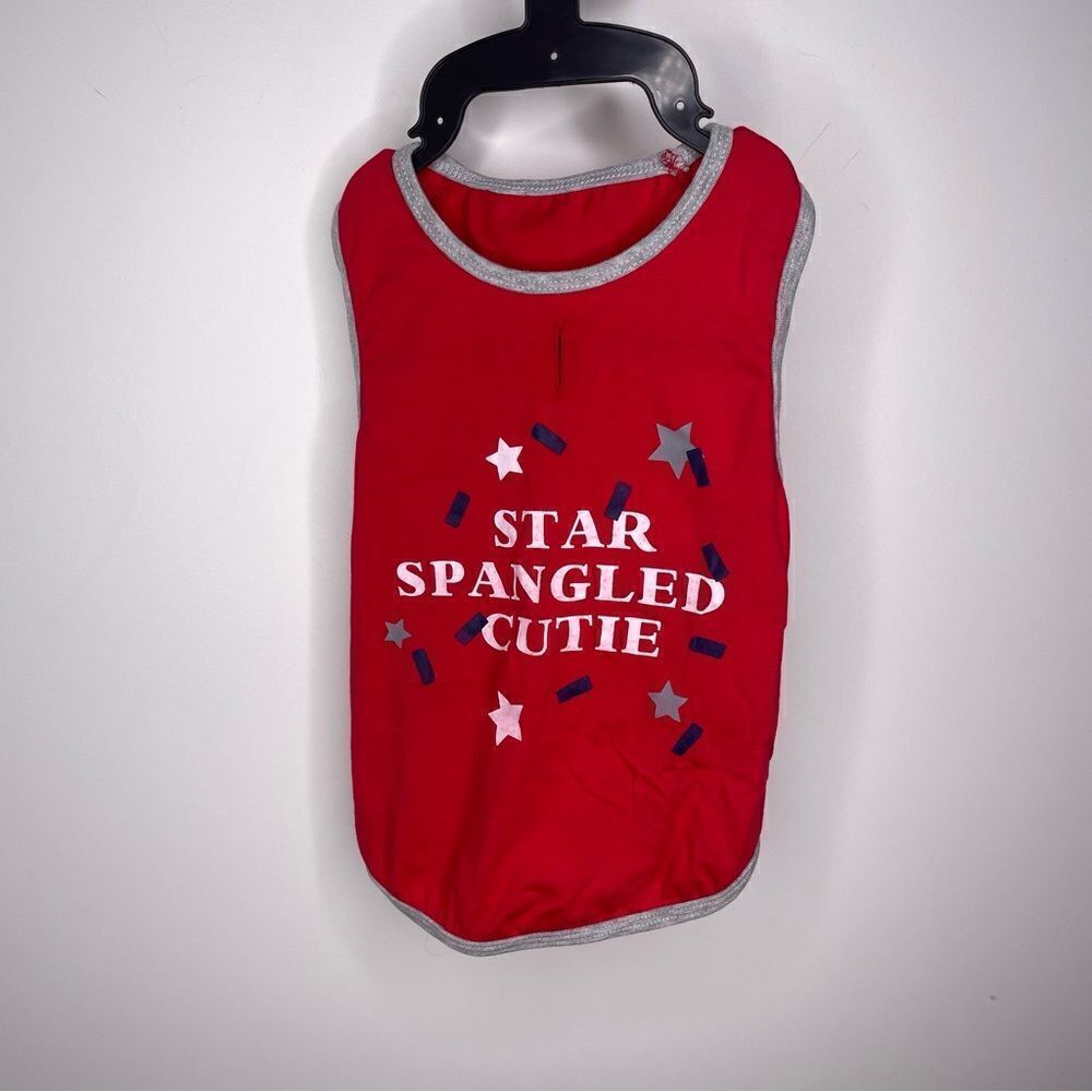 Dog Clothing Shirts Bailey &‎ Bella Star Spangled Cutie M Leash Buttonhole Xs